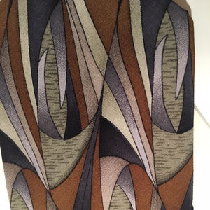 STONEHENGE LTD. SILK MEN'S TIE MULTI BROWN SWIRLS